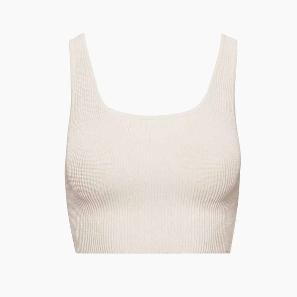 Babaton Sculpt Knit Squareneck Cropped Tank